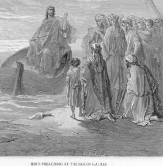 Gustave Dore: Jesus preaching from a boat